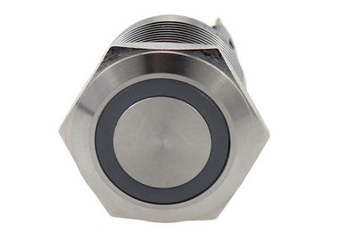مكافحة التخريب المعدنية لحظية زر التبديل 22mm حلقة رمز LED 5A 250V AC