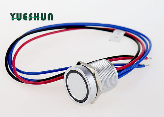 جودة  12V 24V LED Illuminated Piezo Touch Switch , 19mm Switch Push Button Momentary مصنع
