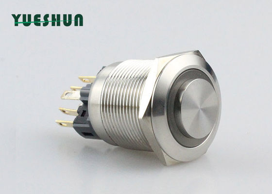 جودة  Ring Type LED Latching Push Button Switch , 25mm / 22mm Push Button Switch مصنع