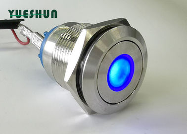 Dot Type LED Light Push Button Switch Flat Head Good Physical Attack Resistance
