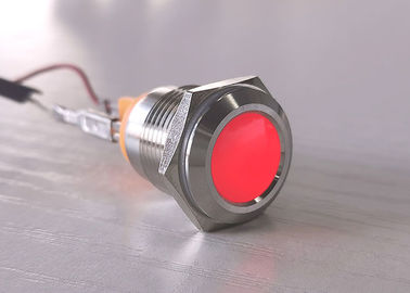 أحمر أزرق ليد مضاد للتخريب زر دفع 12 مم 16 مم معدن LED مؤشر ضوء الشركة المصنعة