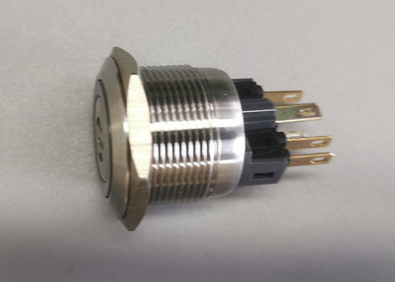 ألومنيوم 5A Ring LED 22mm Anti Vandal Push Button Switch