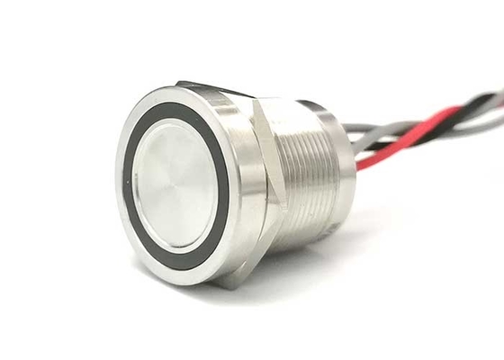 22mm Latching Ip68 Seal Piezo Touch Switch من الفولاذ المقاوم للصدأ مع 12v Blue Led Light
